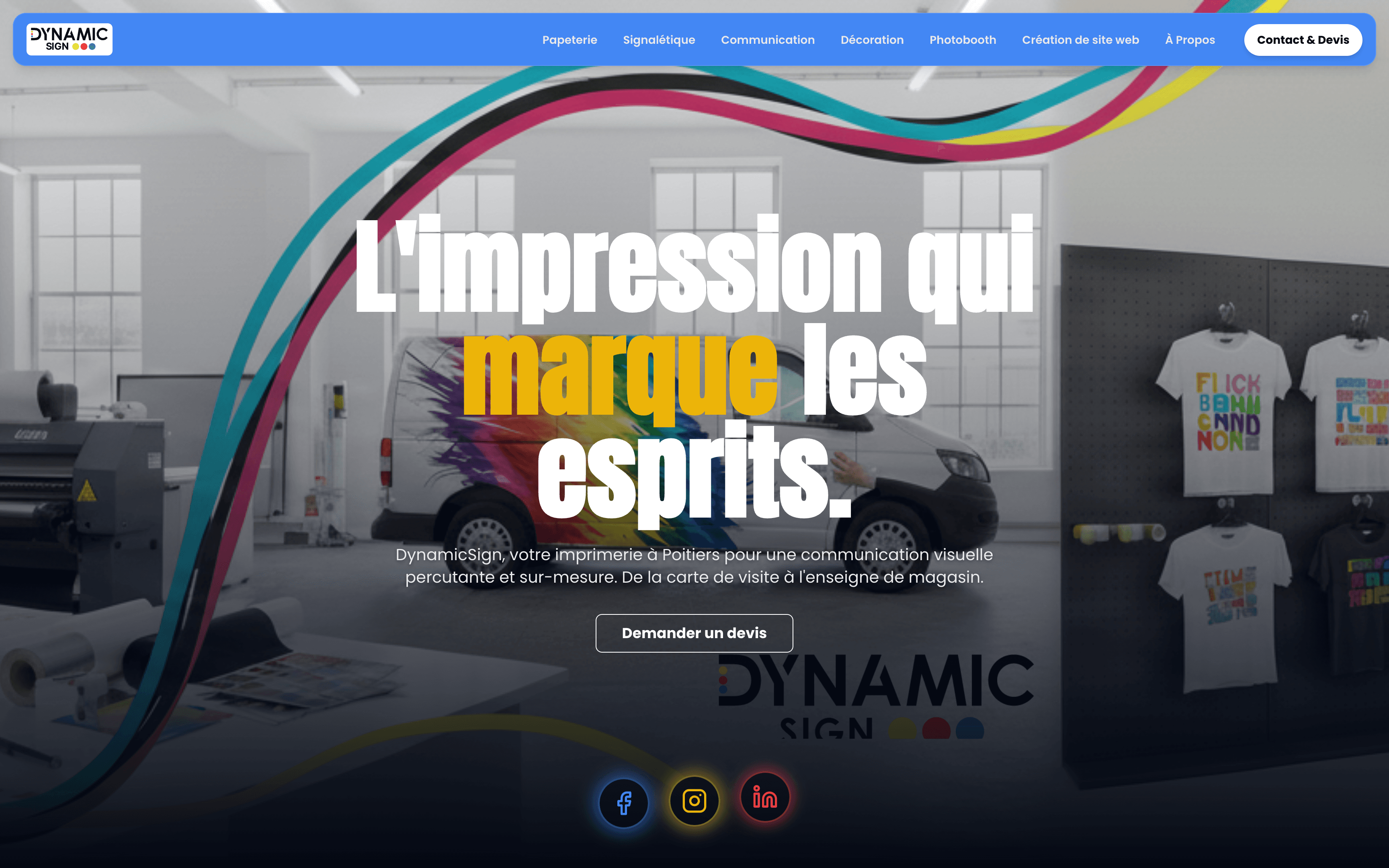 Refonte et modernisation du site web pour Dynamic Sign
